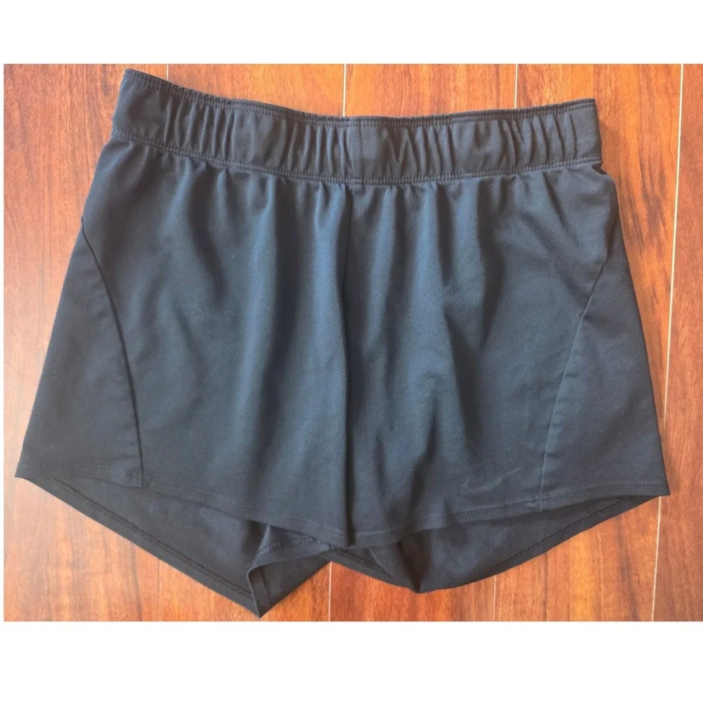 Nike Pro Dri-FIT Shorts Womens Small Purple Mauve Pockets Black Running